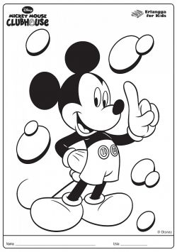 gambar mickey mouse untuk diwarnai