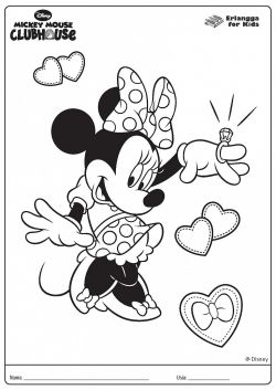 gambar minnie mouse untuk diwarnai